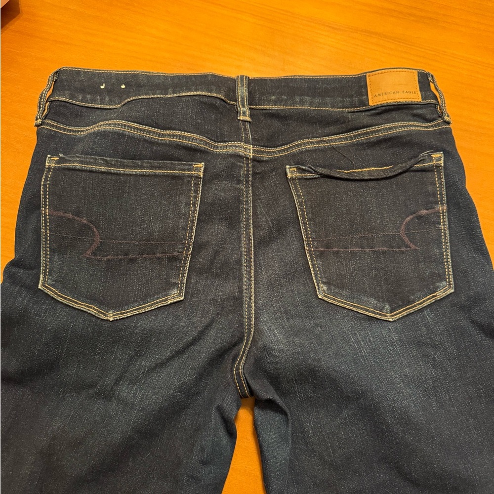 American Eagle Outfitters Women's Dark Blue Skinny Jeans - Picture 6 of 7
